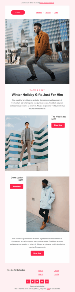 E-Mail-Vorlage “Holiday Sale”