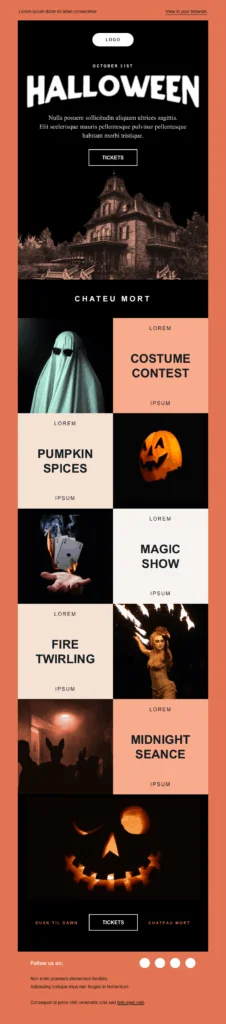 E-Mail-Halloween-Template von Mailjet