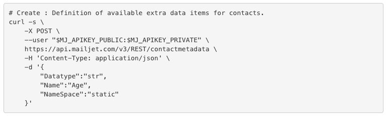 Extra data code