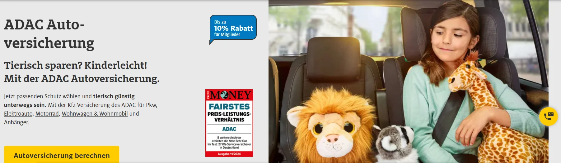 ADAC Landingpage starke Bilder Beispiel 