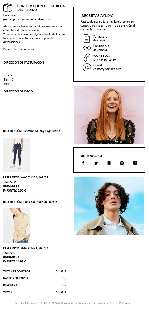 Bershka-email