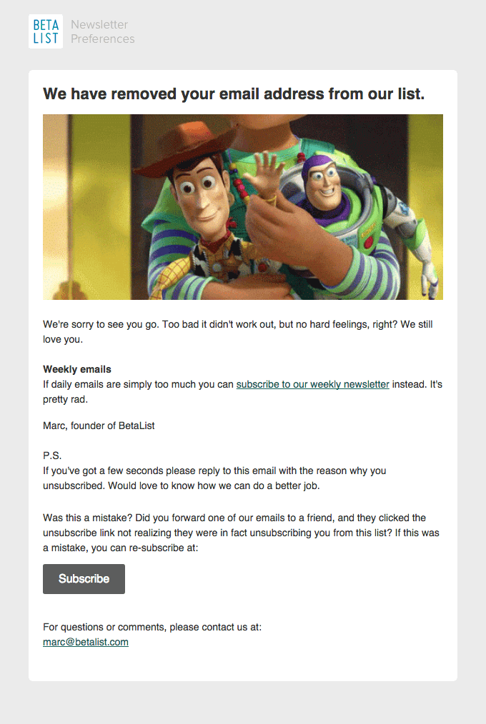 Beta-List-Unsubscribe