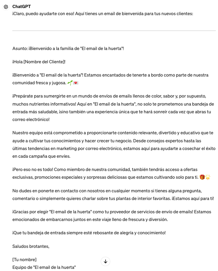 Un ejemplo de contenido generado por IA que tiene dificultades para escribir con una voz de marca