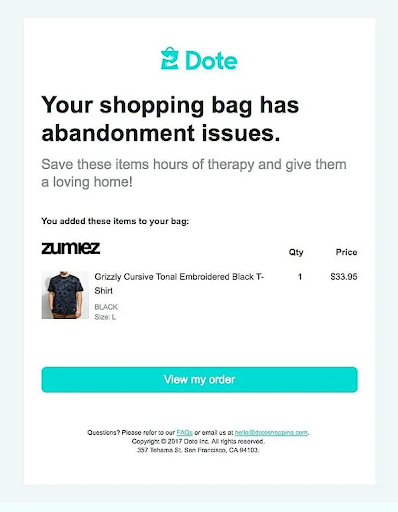 Dote_s-cart-abandonment-email