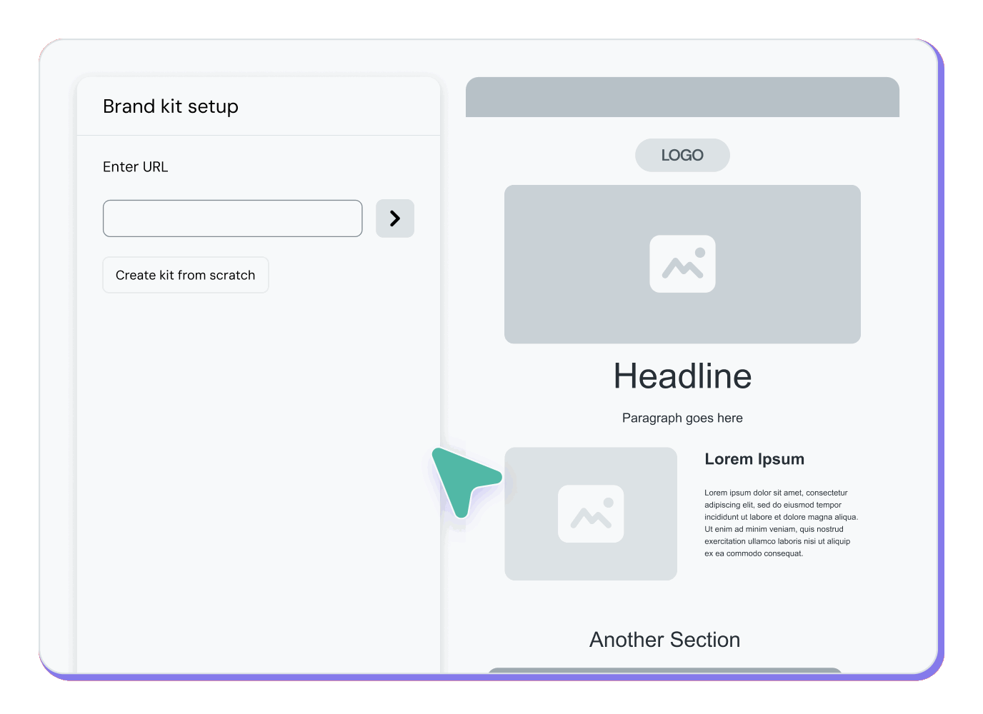 GIF showing Mailjet’s Brand Kit Feature