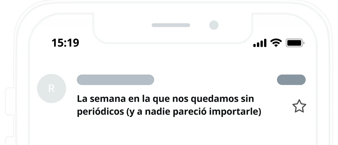 Ejemplo de línea de asunto de actualidad: La semana que nos quedamos sin periódicos (y a nadie pareció importarle)