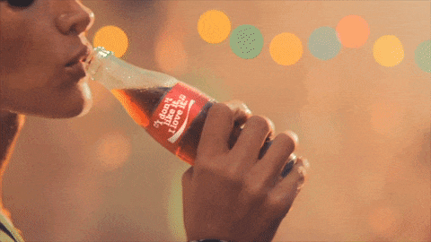 Un gif animé conçu par Coca-Cola