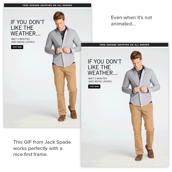 Animiertes E-Mail-Hintergrundbild von Jack Spade.