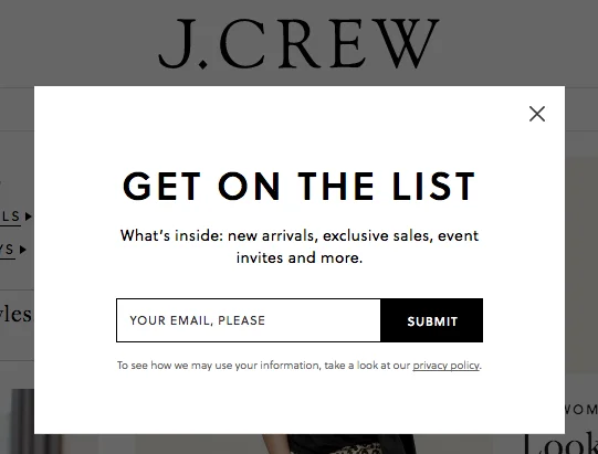 Exclusive deals signup form