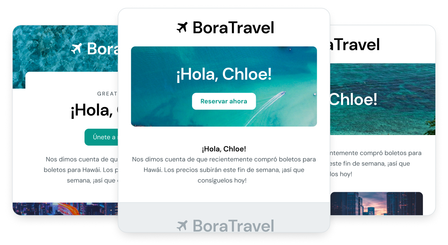 Tests A/B que te permiten conocer mejor a tus destinatarios.