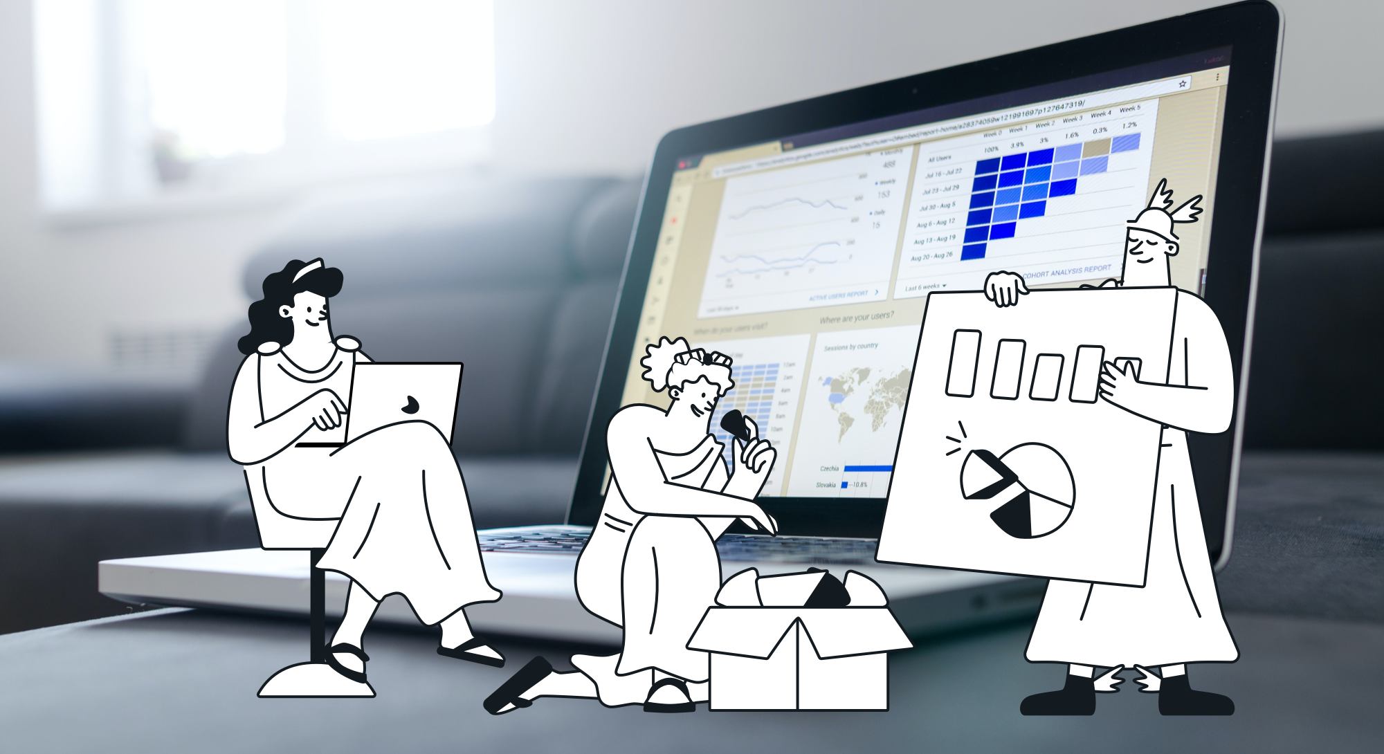 Une illustration représentant l’analyse comparative et concurrentielle