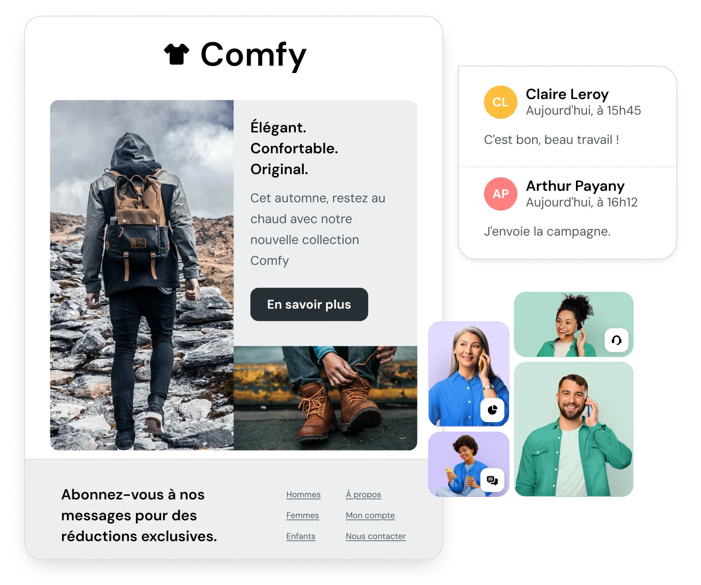 La création d’emails avec la fonctionnalité collaborative pour une meilleure élaboration et des envois plus intelligents.