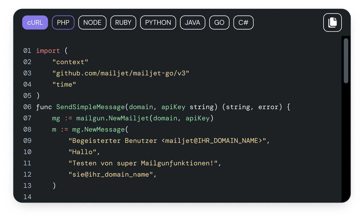 SMTP-Konfiguration