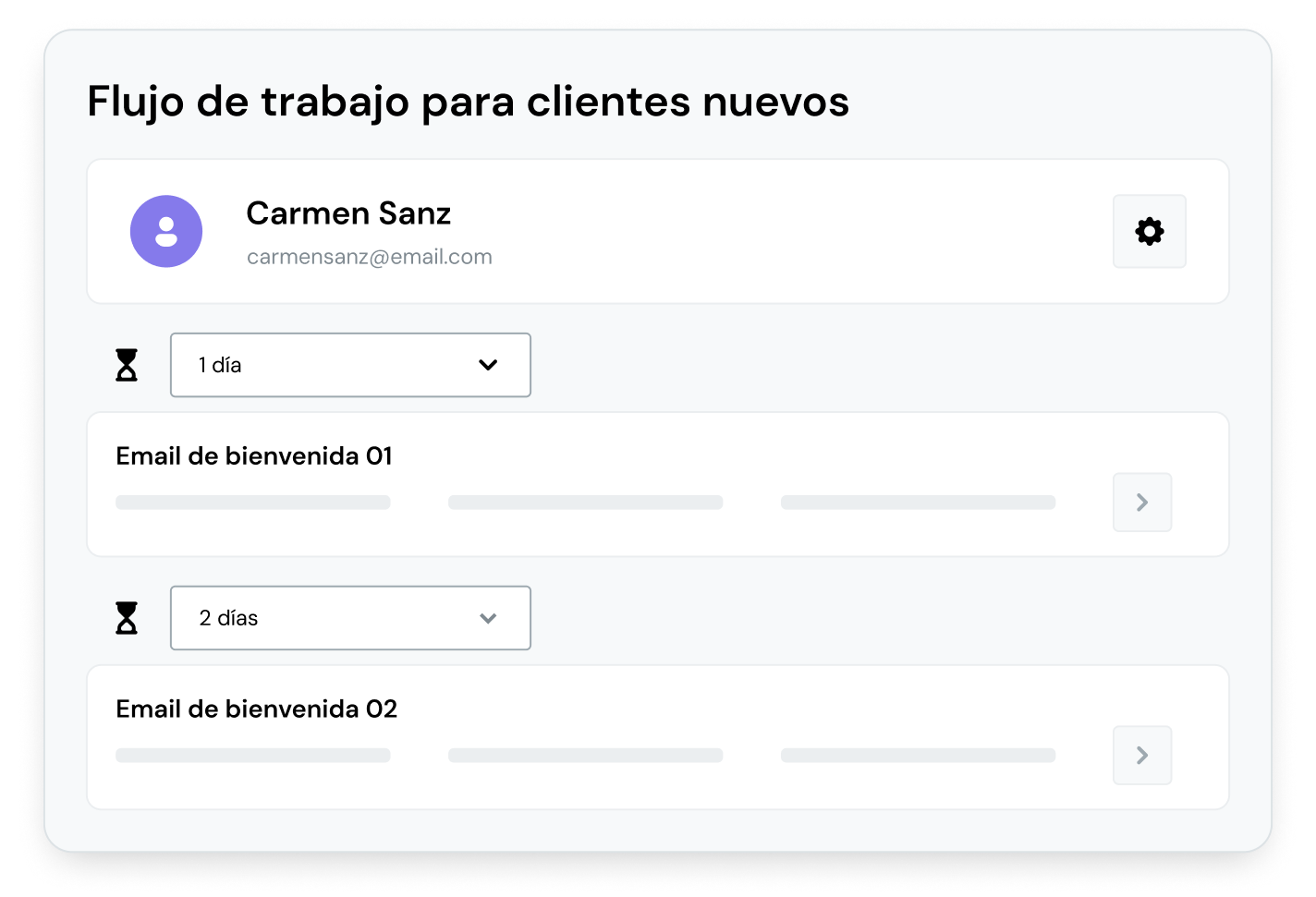 La creación de flujos de trabajo para nuevos clientes constituye un potente conjunto de herramientas.