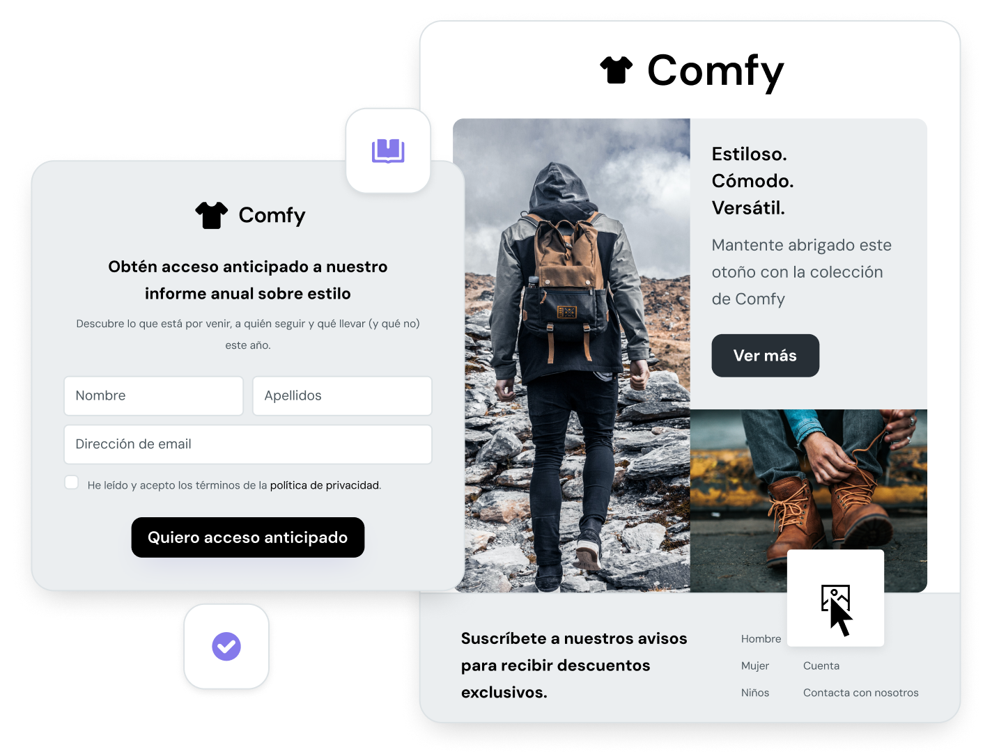 Imagen paraConvierte los clics en clientes con las Páginas de destino de Sinch Mailjet