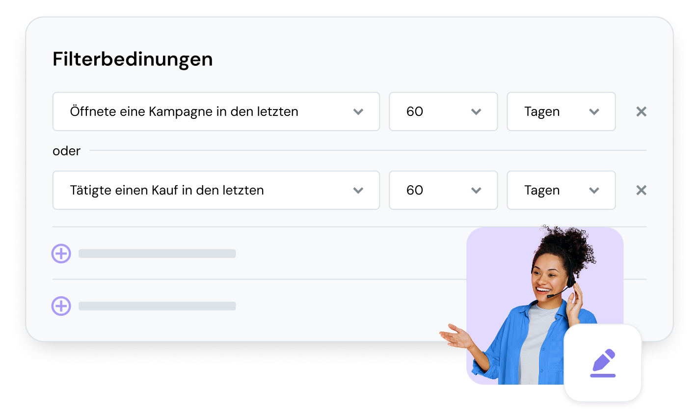 Die Filterfunktion von Mailjet hilft Ihnen dabei, Erkenntnisse zu gewinnen und Ihr Geschäft auszubauen.
