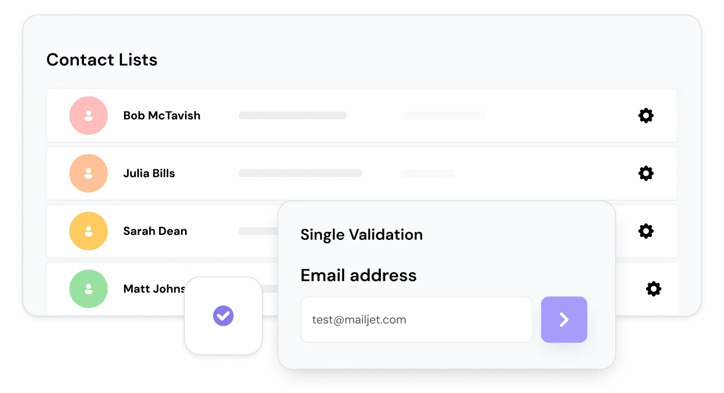 Contact list with form validation.