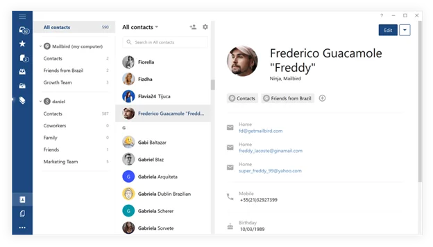 Mailbird user interface.