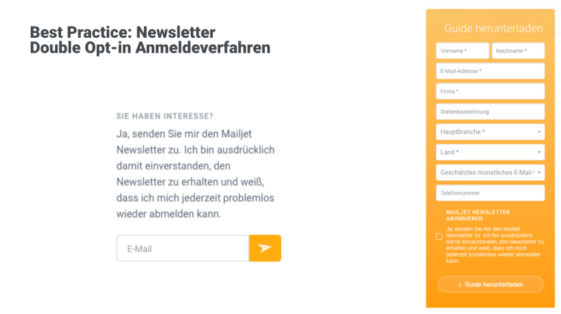 Best Practice: DSGVO-konformes Double Opt in Verfahren bei der Sammlung von E-Mail Adressen