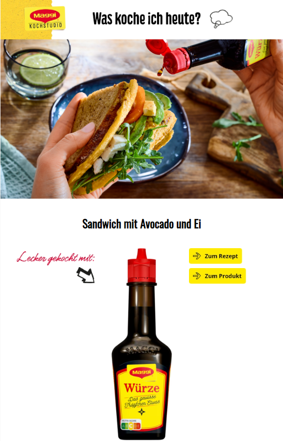 Newsletter Maggi Rezept
