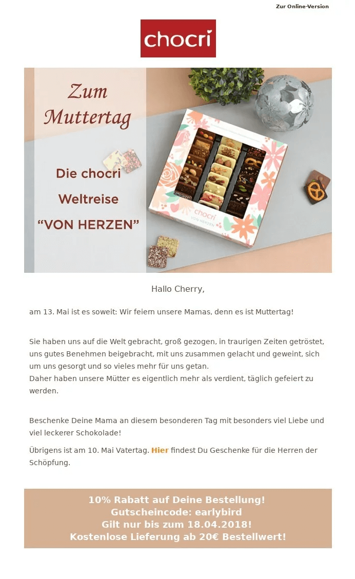 Schokolade-im-Muttertag-Newsletter