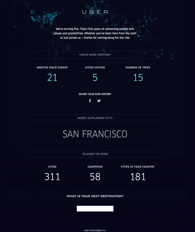 Uber feedback email example
