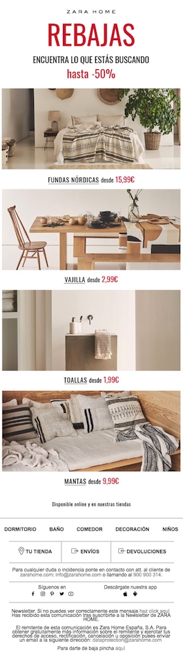 Zara-email-ecommerce