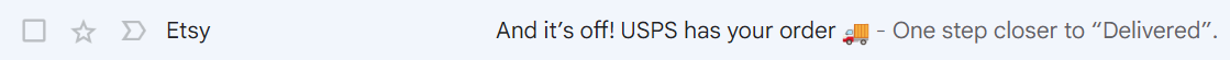 Example of an emoji being used in a holiday season transactional email