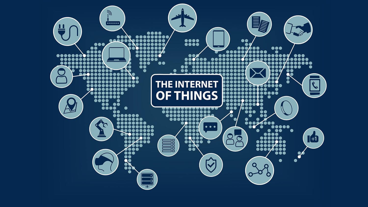 Une carte du monde représentant un réseau d’appareils connectés