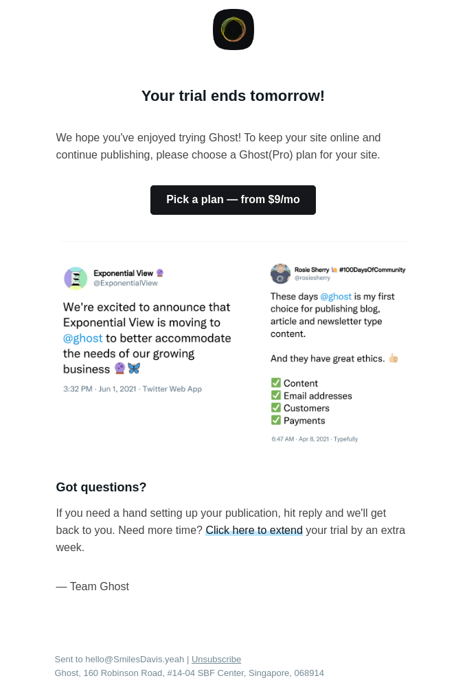 your-ghostpro-trial-is-ending