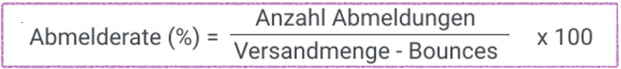 Abmelderate berechnen Grafik