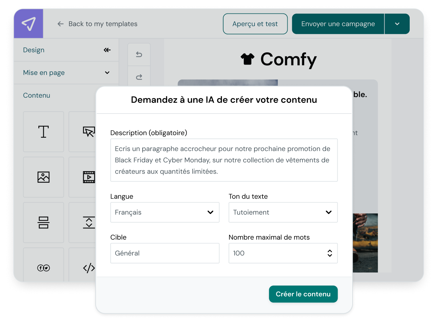 Des emails efficaces en quelques secondes pour le Black Friday et le Cyber Monday